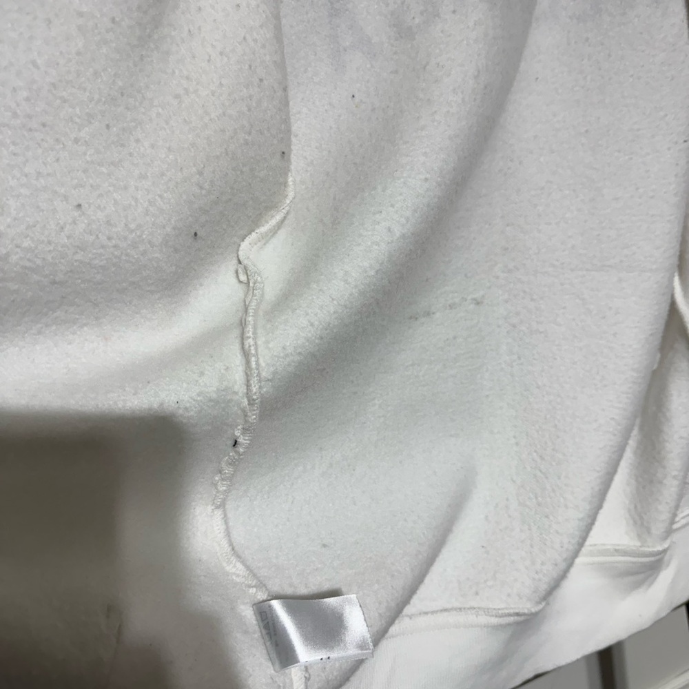 Men's White Full-Zip Sweater - Picture 9 of 11